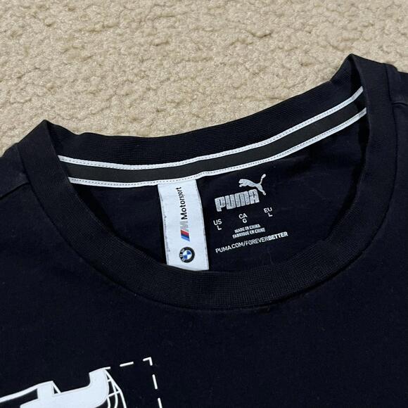 BMW Motosport Puma Mens Black T Shirt Size Large - Picture 2 of 5